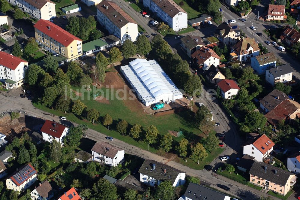 Luftbild Schopfheim - Flüchtlingsheim- und Asylunterkunfts- Gebäude im Stadtgebiet Oberfeld in Schopfheim im Bundesland Baden-Württemberg