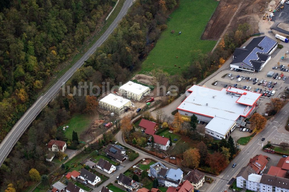 Wehr von oben - Flüchtlingsheim- und Asylunterkunfts- Gebäude in Wehr im Bundesland Baden-Württemberg