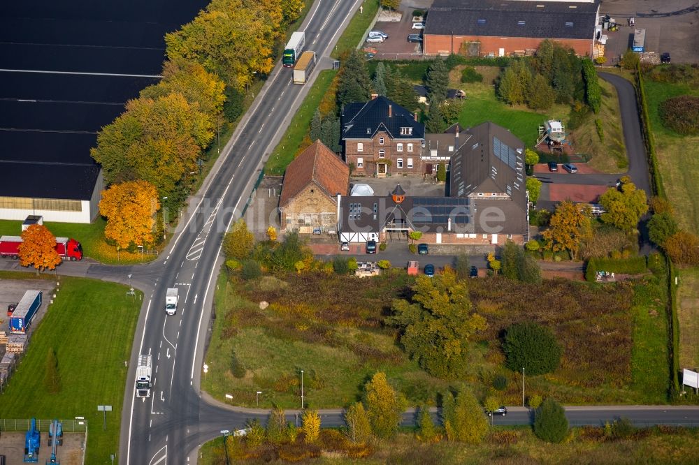 Luftbild Hamm - Flüchtlingsheim- und Asylunterkunfts- Gebäude an der Zollstraße im Stadtteil Uentrop in Hamm im Bundesland Nordrhein-Westfalen