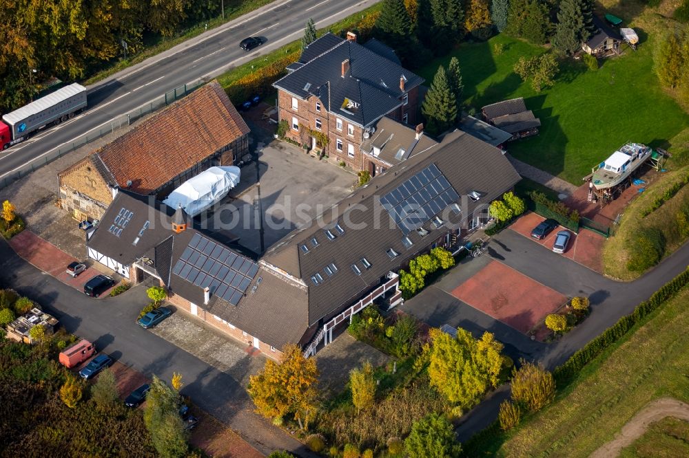 Hamm von oben - Flüchtlingsheim- und Asylunterkunfts- Gebäude an der Zollstraße im Stadtteil Uentrop in Hamm im Bundesland Nordrhein-Westfalen