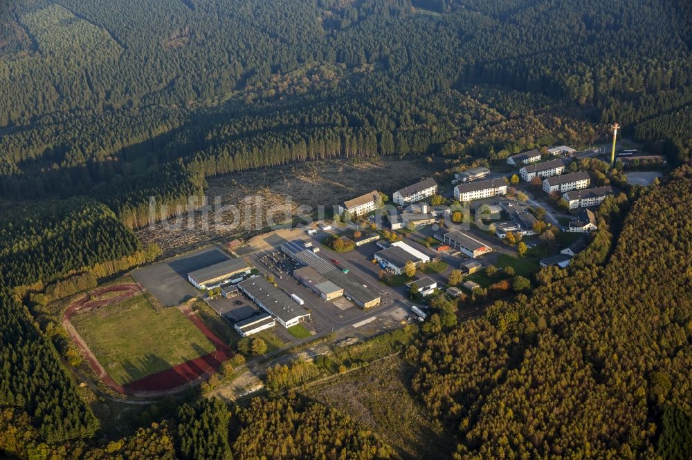 Luftaufnahme Burbach - Flüchtlingsunterkunft in Burbach im Bundesland Nordrhein-Westfalen