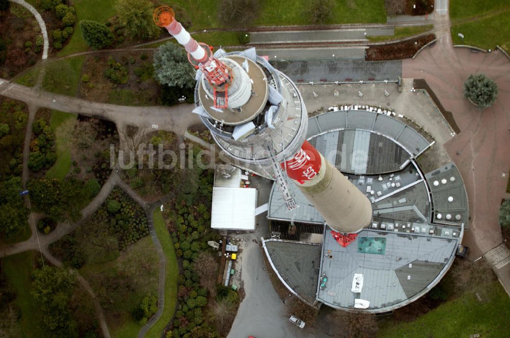 Dortmund von oben - Florianturm, kurz Florian, das Wahrzeichen der Stadt Dortmund