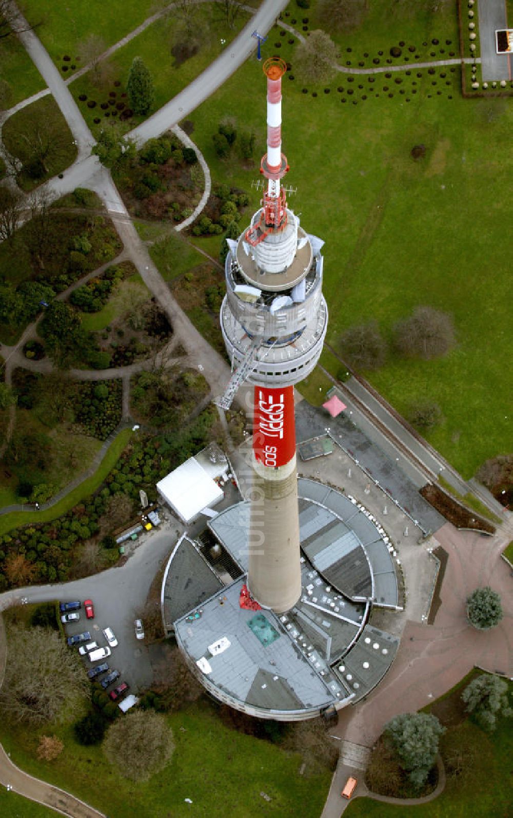 Dortmund aus der Vogelperspektive: Florianturm, kurz Florian, das Wahrzeichen der Stadt Dortmund