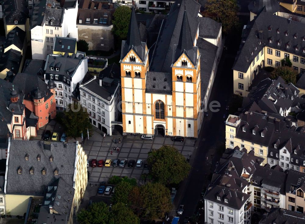 Luftaufnahme Koblenz - Florinskirche in Koblenz im Bundesland Rheinland-Pfalz