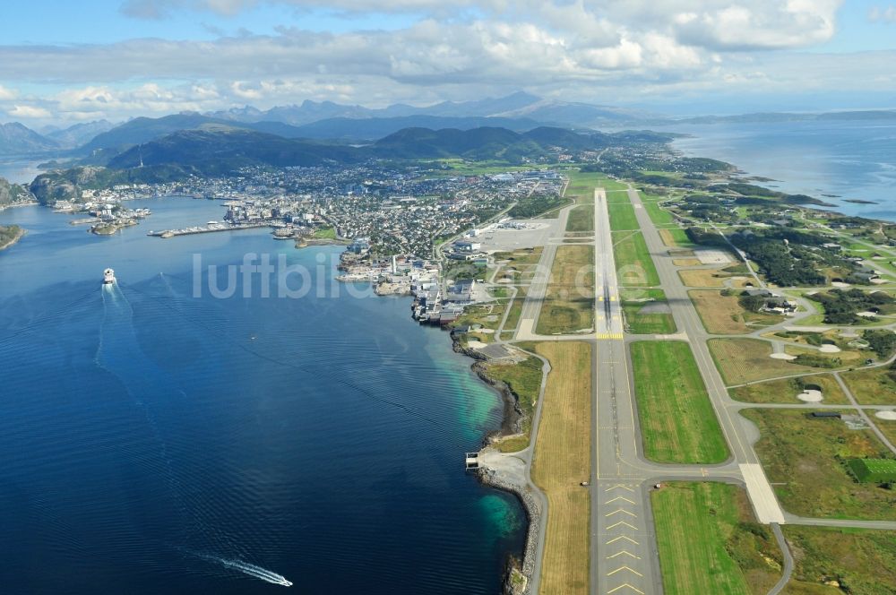 Luftaufnahme Bodo - Flughafen Bodo in der Provinz Nordland in Norwegen