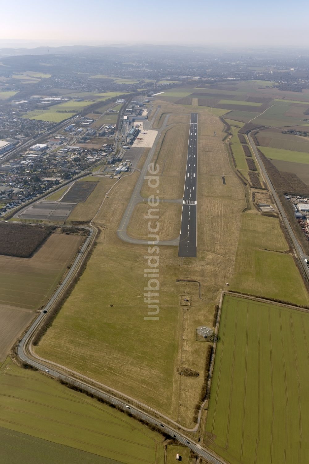 Luftaufnahme Dortmund - Flughafen Dortmund - auch Dortmund Airport 21 genannt - im Bundesland Nordrhein-Westfalen