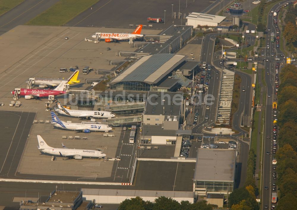 Dortmund aus der Vogelperspektive: Flughafen Dortmund im Bundesland Nordrhein-Westfalen