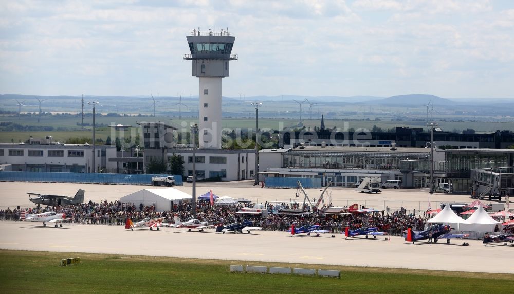 Luftbild Erfurt - Flughafenfest am Flughafen in Erfurt im Bundesland Thüringen