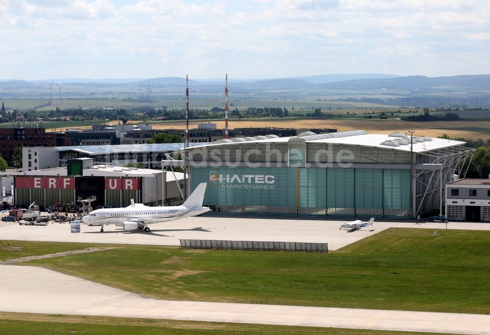 Luftaufnahme Erfurt - Flughafenfest am Flughafen in Erfurt im Bundesland Thüringen