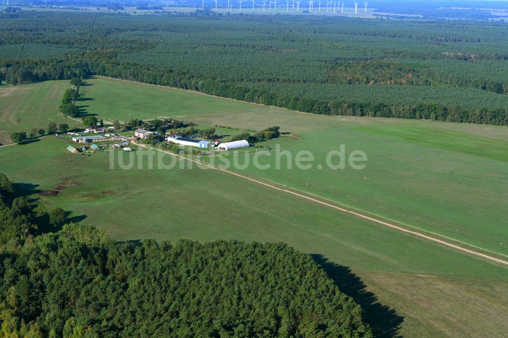 Berlinchen aus der Vogelperspektive: Flugplatz in Berlinchen im Bundesland Brandenburg, Deutschland