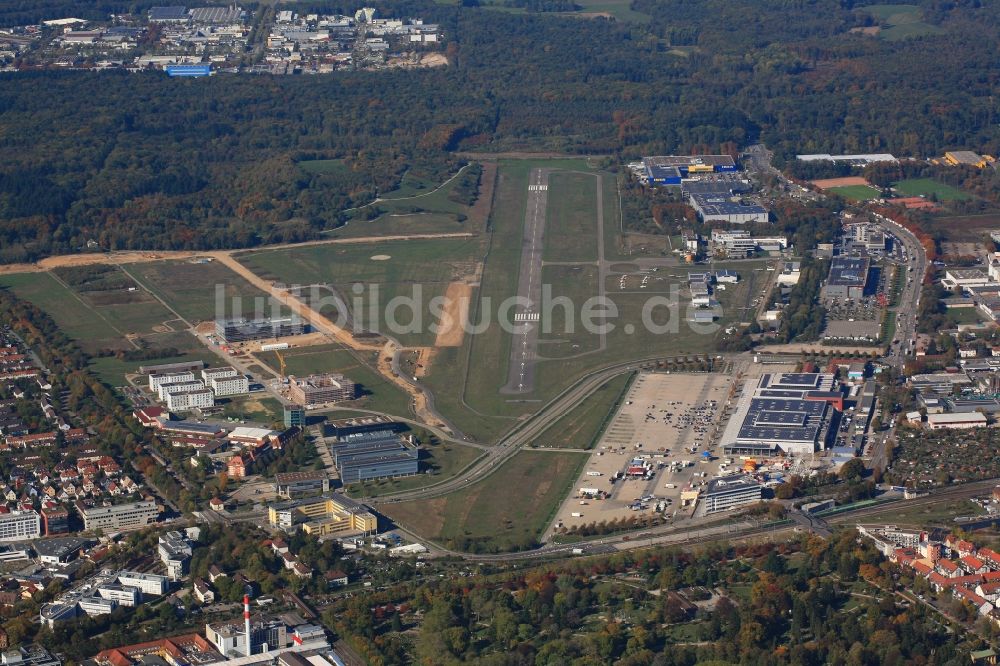 Freiburg im Breisgau von oben - Flugplatz der in Freiburg im Breisgau im Bundesland Baden-Württemberg, Deutschland