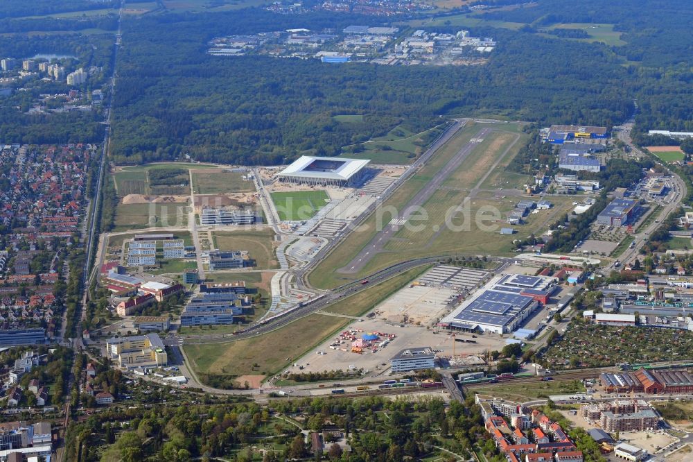 Freiburg im Breisgau aus der Vogelperspektive: Flugplatz in Freiburg im Breisgau im Bundesland Baden-Württemberg, Deutschland