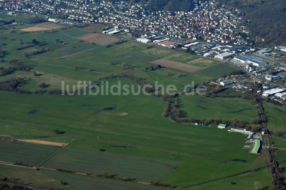 Gelnhausen von oben - Flugplatz in Gelnhausen im Bundesland Hessen