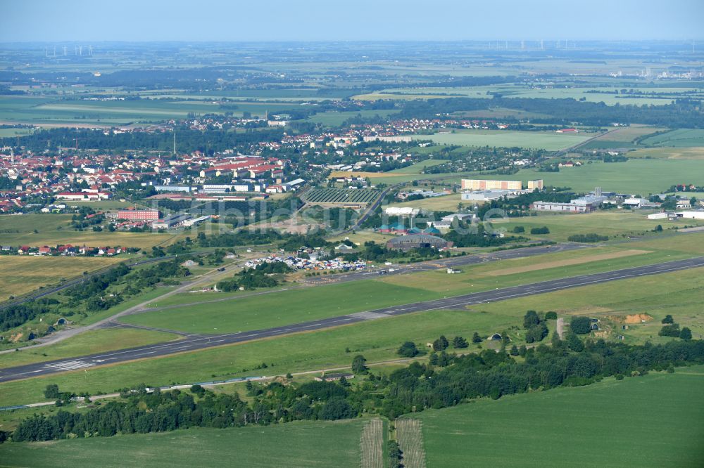 Großenhain aus der Vogelperspektive: Flugplatz in Großenhain im Bundesland Sachsen, Deutschland