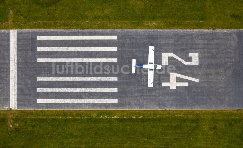 Hamm von oben - Flugplatz in Hamm im Bundesland Nordrhein-Westfalen, Deutschland