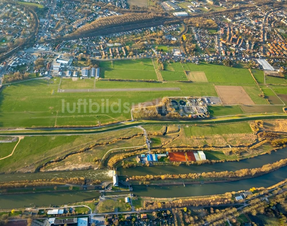 Hamm von oben - Flugplatz Heessen in Hamm im Bundesland Nordrhein-Westfalen, Deutschland