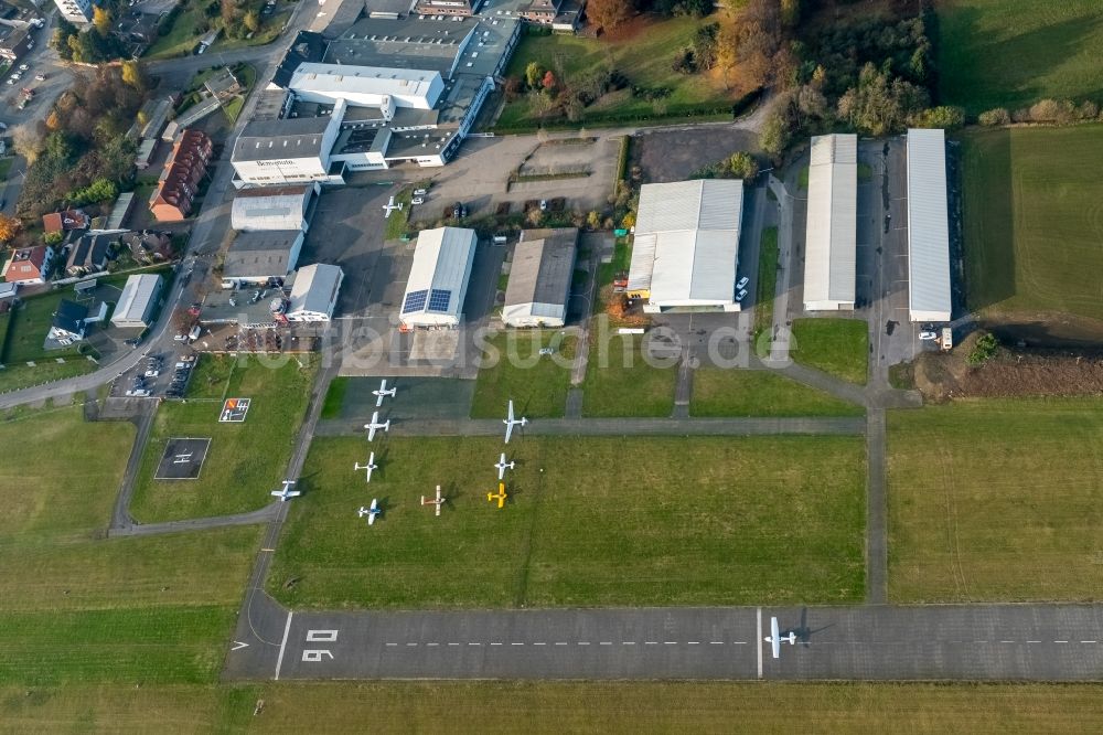 Luftaufnahme Hamm - Flugplatz des Luftsport-Clubs Hamm e.V. in Hamm im Bundesland Nordrhein-Westfalen