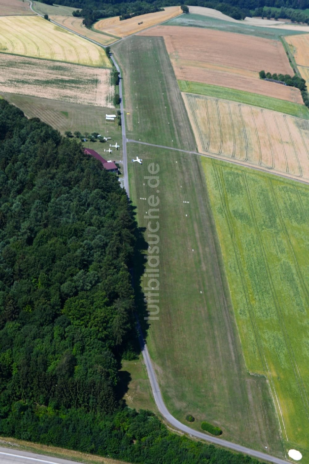 Luftaufnahme Möckmühl - Flugplatz in Möckmühl im Bundesland Baden-Württemberg, Deutschland