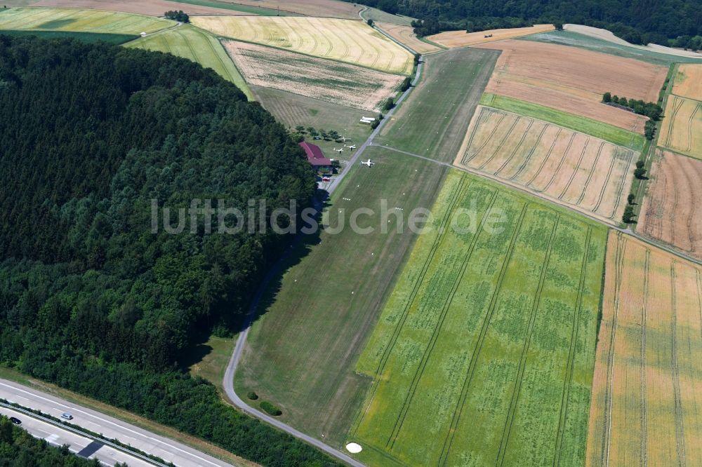 Möckmühl aus der Vogelperspektive: Flugplatz in Möckmühl im Bundesland Baden-Württemberg, Deutschland