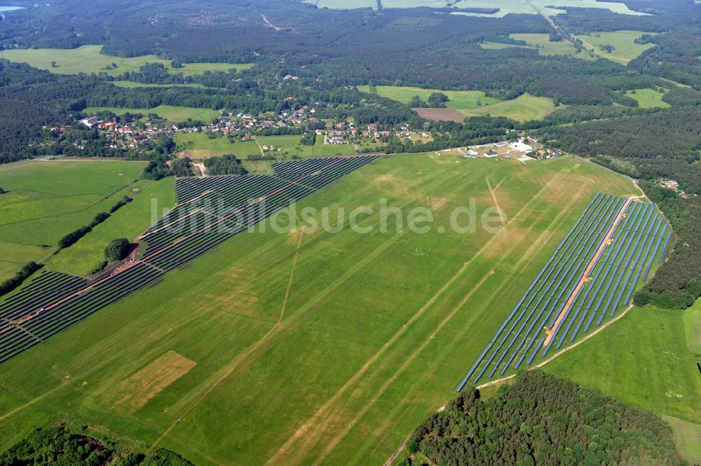 Neuhausen von oben - Flugplatz in Neuhausen im Bundesland Brandenburg, Deutschland