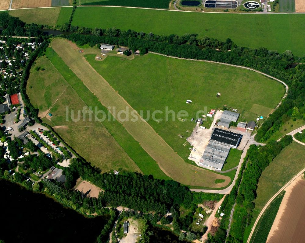 Luftbild Oedheim - Flugplatz in Oedheim im Bundesland Baden-Württemberg, Deutschland