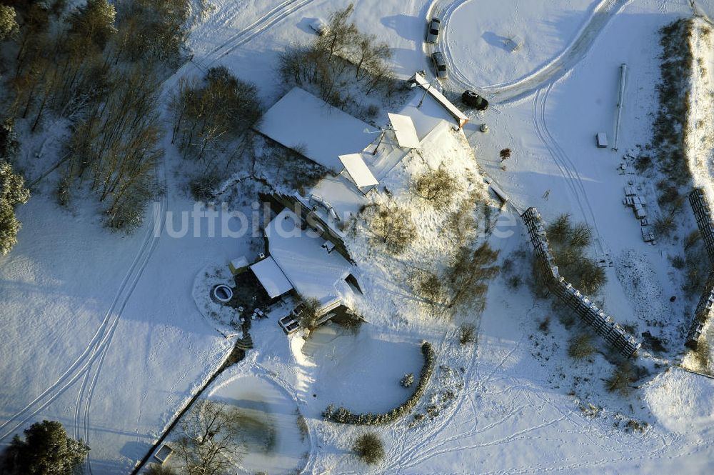 Luftaufnahme Werneuchen - Flugplatz Werneuchen im Winter