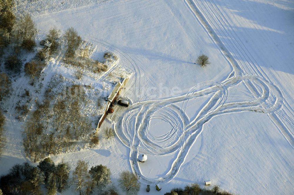 Werneuchen aus der Vogelperspektive: Flugplatz Werneuchen im Winter