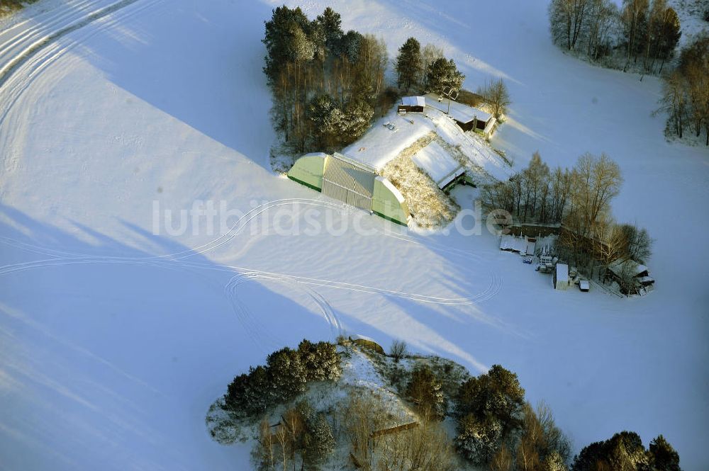 Luftaufnahme Werneuchen - Flugplatz Werneuchen im Winter