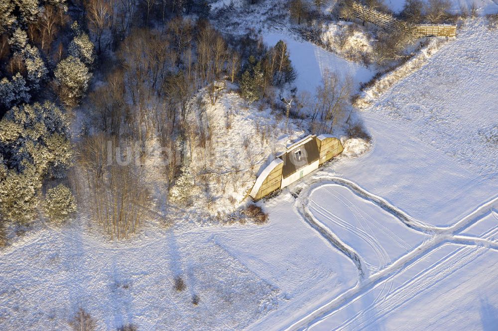 Werneuchen aus der Vogelperspektive: Flugplatz Werneuchen im Winter