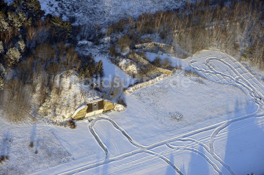 Luftbild Werneuchen - Flugplatz Werneuchen im Winter