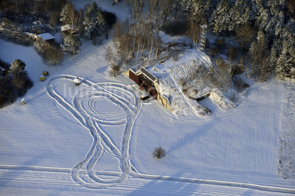 Luftaufnahme Werneuchen - Flugplatz Werneuchen im Winter