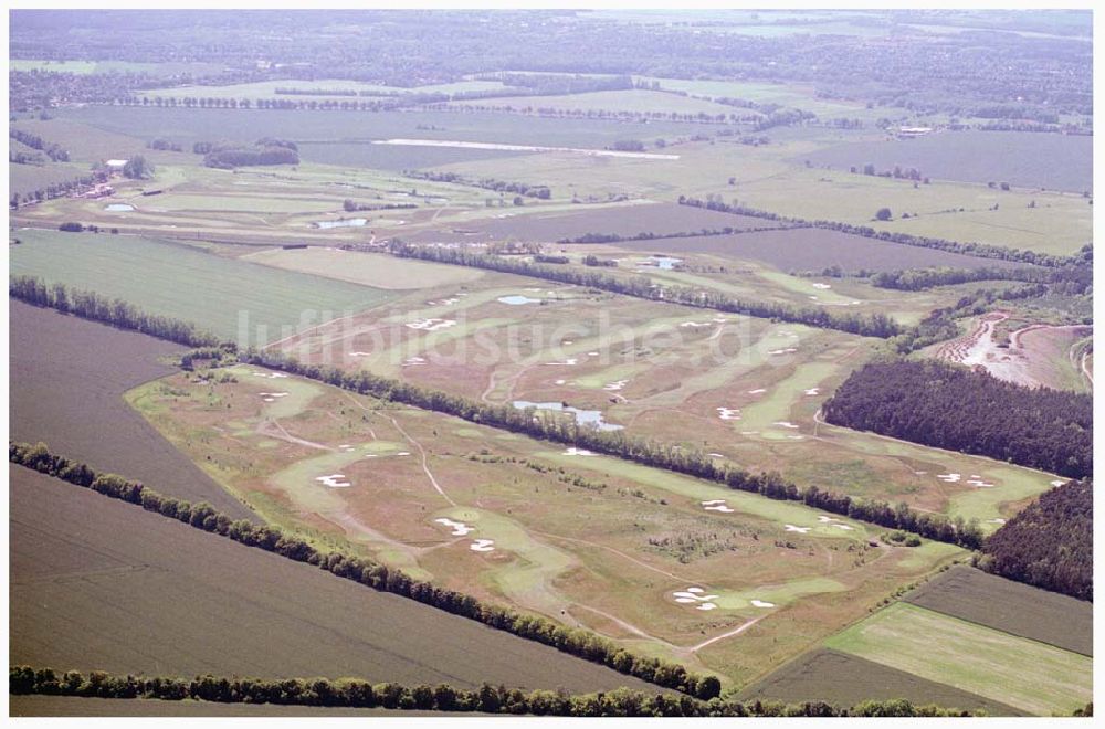 Luftaufnahme Groß Kienitz / Brandenburg - Flugzeugsammlung Junior an der A1 bei Hundsrück