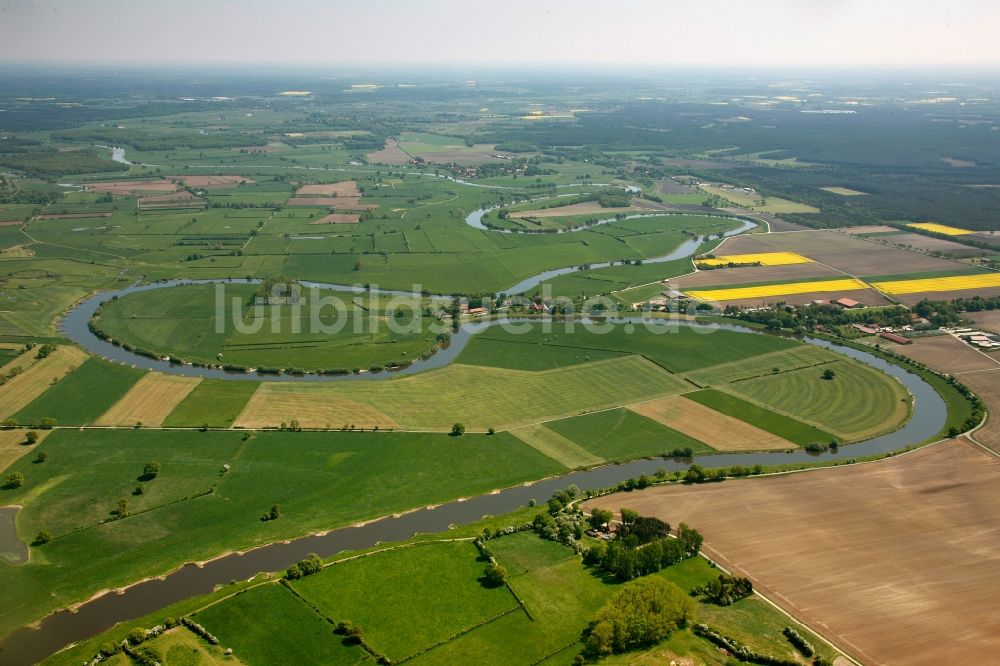 Luftbild Hodenhagen - Fluss Aller in der Gemeinde Hodenhagen im Bundesland Niedersachsen