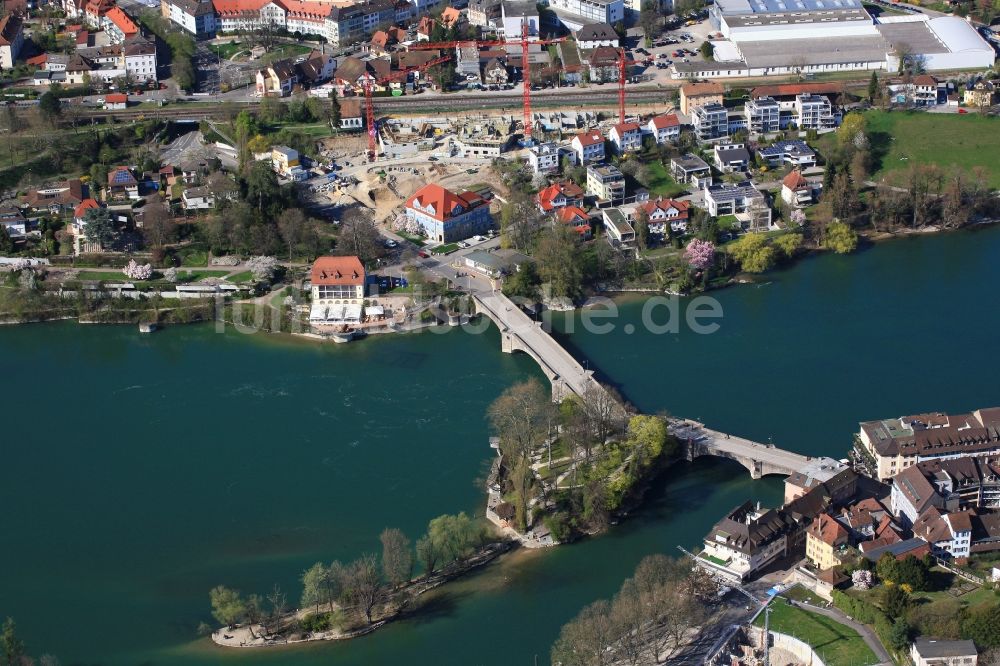 Luftbild Rheinfelden - Fluß - Brückenbauwerk Rheinbrücke in Rheinfelden im Kanton Aargau, Schweiz