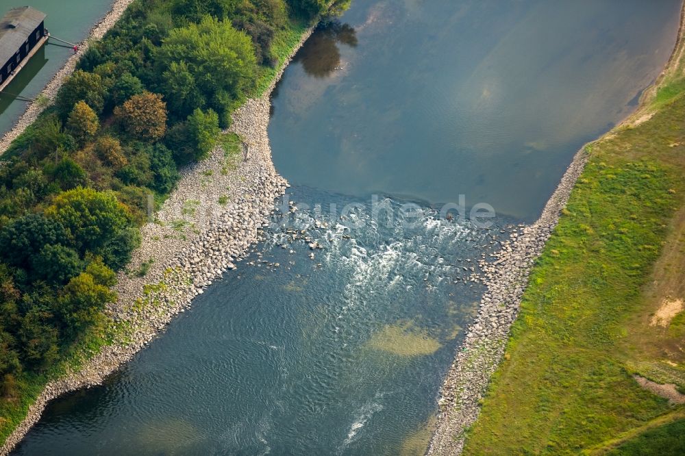 Luftbild Wesel - Fluß- Delta und Strom- Mündung des Flusses Lippe in Wesel im Bundesland Nordrhein-Westfalen