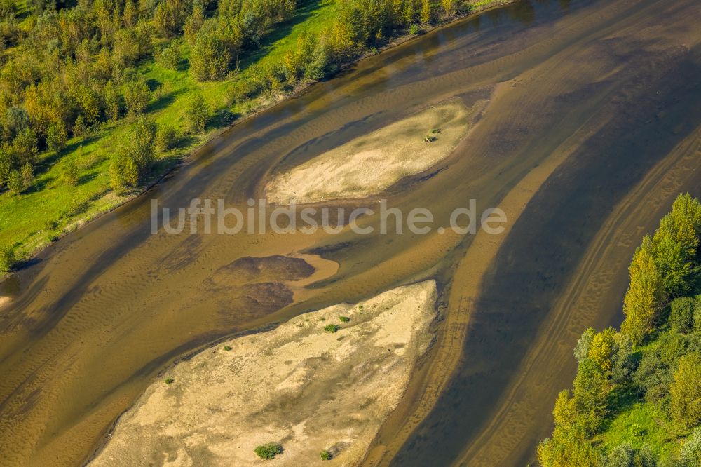 Luftbild Wesel - Fluß- Delta und Strom- Mündung des Flusses Lippe in Wesel im Bundesland Nordrhein-Westfalen