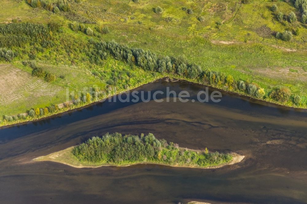 Luftbild Wesel - Fluß- Delta und Strom- Mündung im Nationalen Schutzgebiet Lippemündungsraum in Wesel im Bundesland Nordrhein-Westfalen