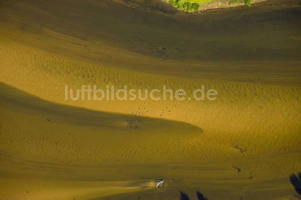 Luftbild Wesel - Fluß- Delta und Strom- Mündung zwischen Lippemündung und Rhein im Ortsteil Lippedorf in Wesel im Bundesland Nordrhein-Westfalen, Deutschland