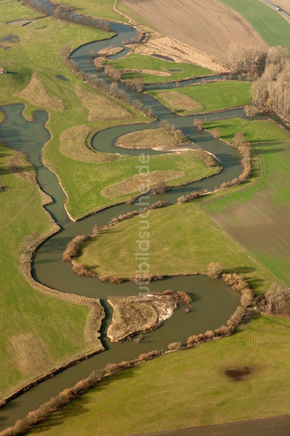 Luftbild Hamm - Fluss Lippe in Hamm im Bundesland Nordrhein-Westfalen