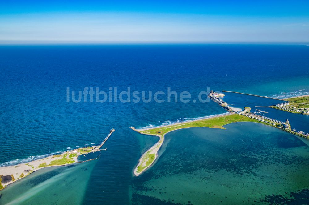 Kappeln aus der Vogelperspektive: Fluß- Mündung der Schleie in die Nordsee in Kappeln im Bundesland Schleswig-Holstein