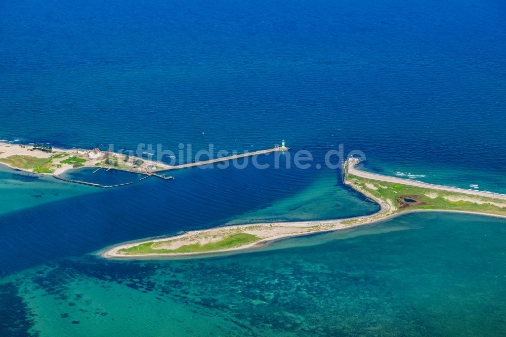 Kappeln aus der Vogelperspektive: Fluß- Mündung der Schleie in die Nordsee in Kappeln im Bundesland Schleswig-Holstein