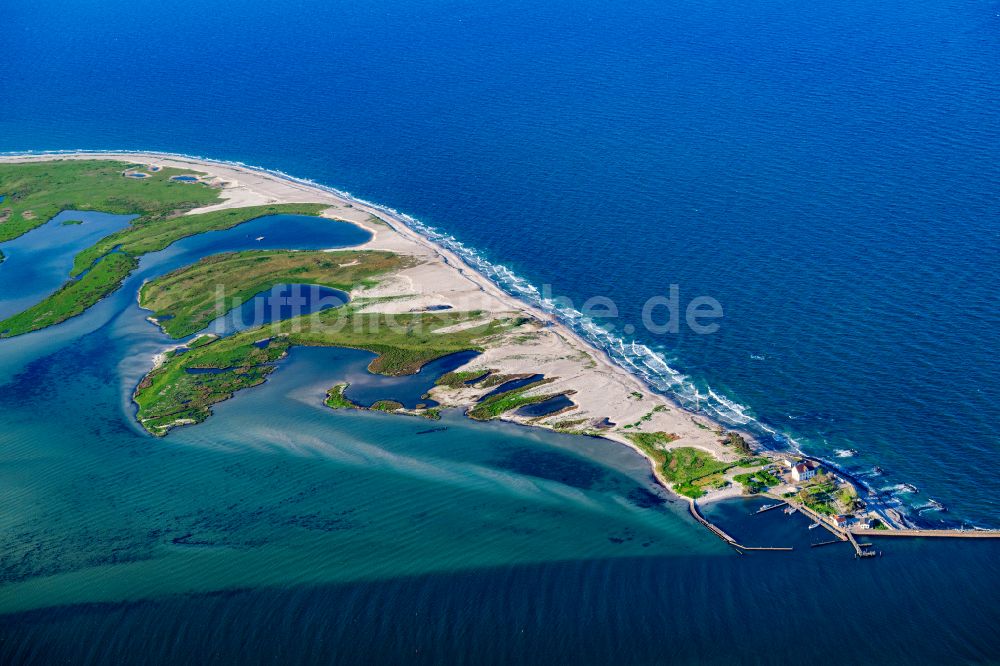 Kappeln aus der Vogelperspektive: Fluß- Mündung der Schleie in die Nordsee in Kappeln im Bundesland Schleswig-Holstein