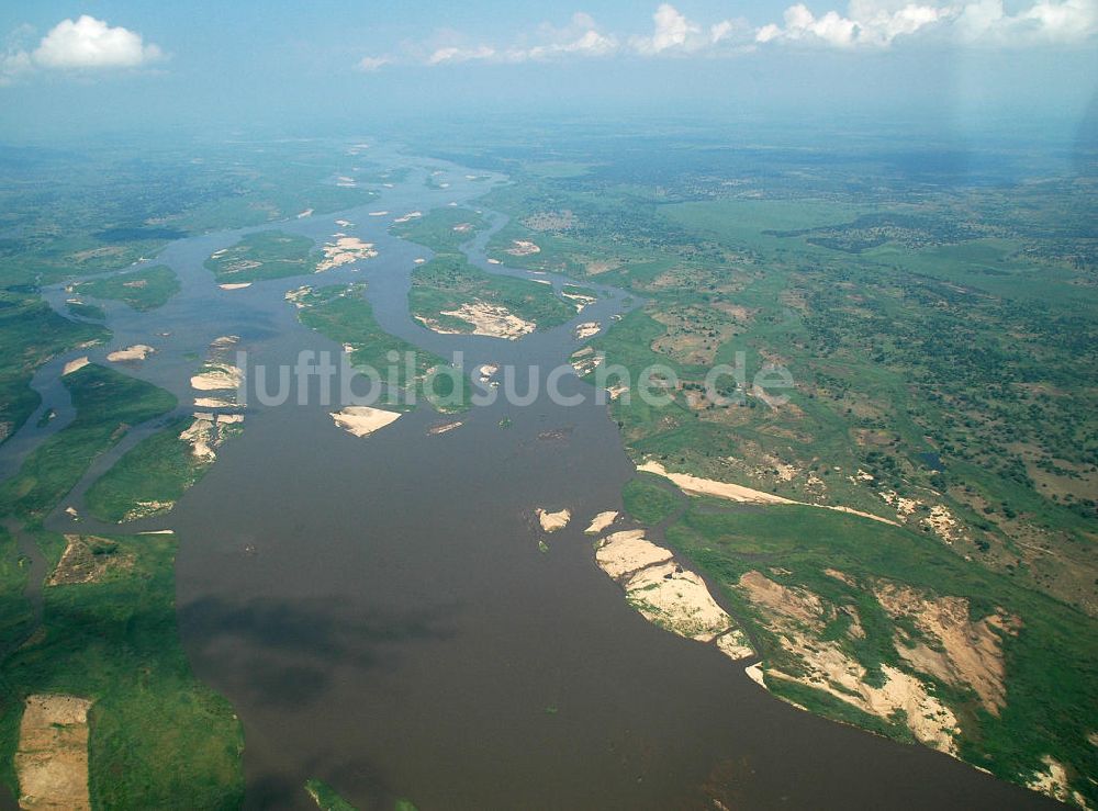 Luftaufnahme Chali - Fluss Sambesi in Mosambik