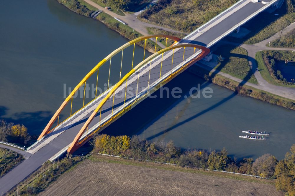 Luftbild Datteln - Flußbrücke Dattelner-Meer-Bogen in Datteln im Bundesland Nordrhein-Westfalen, Deutschland