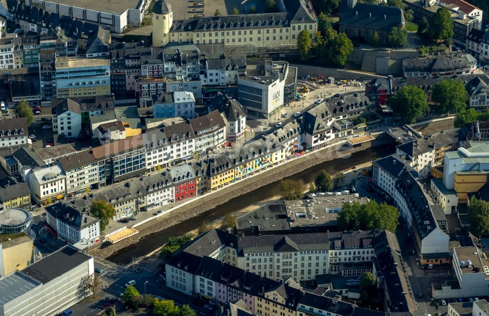 Luftbild Siegen - Flußufer- Ausbauarbeiten am Ufer der Sieg in Siegen im Bundesland Nordrhein-Westfalen