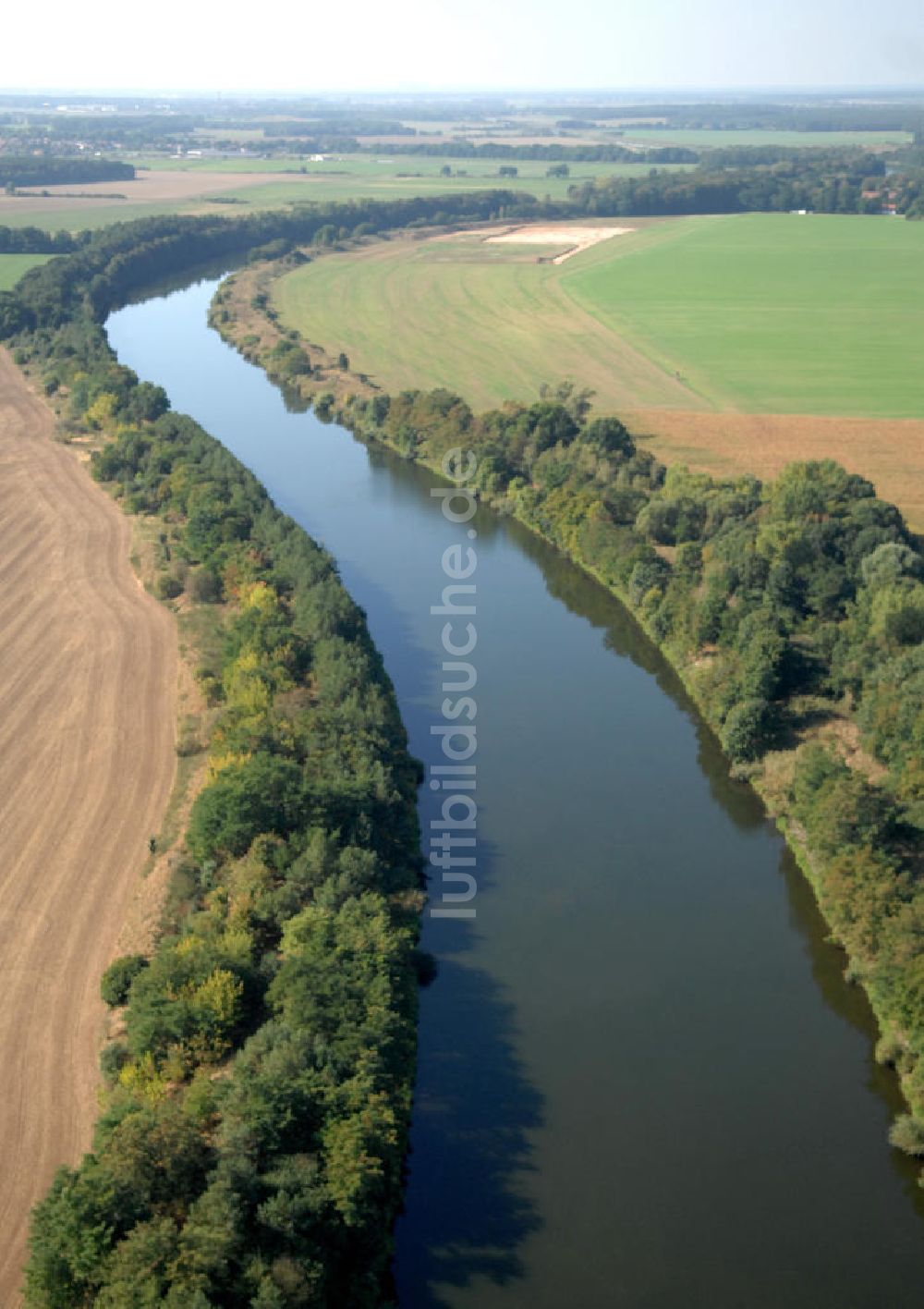 Luftaufnahme GENTHIN - Flussverlauf des Elbe-Havel-Kanal zwischen Genthin und Parey