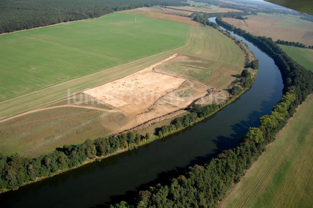 Luftaufnahme GENTHIN - Flussverlauf des Elbe-Havel-Kanal zwischen Genthin und Parey