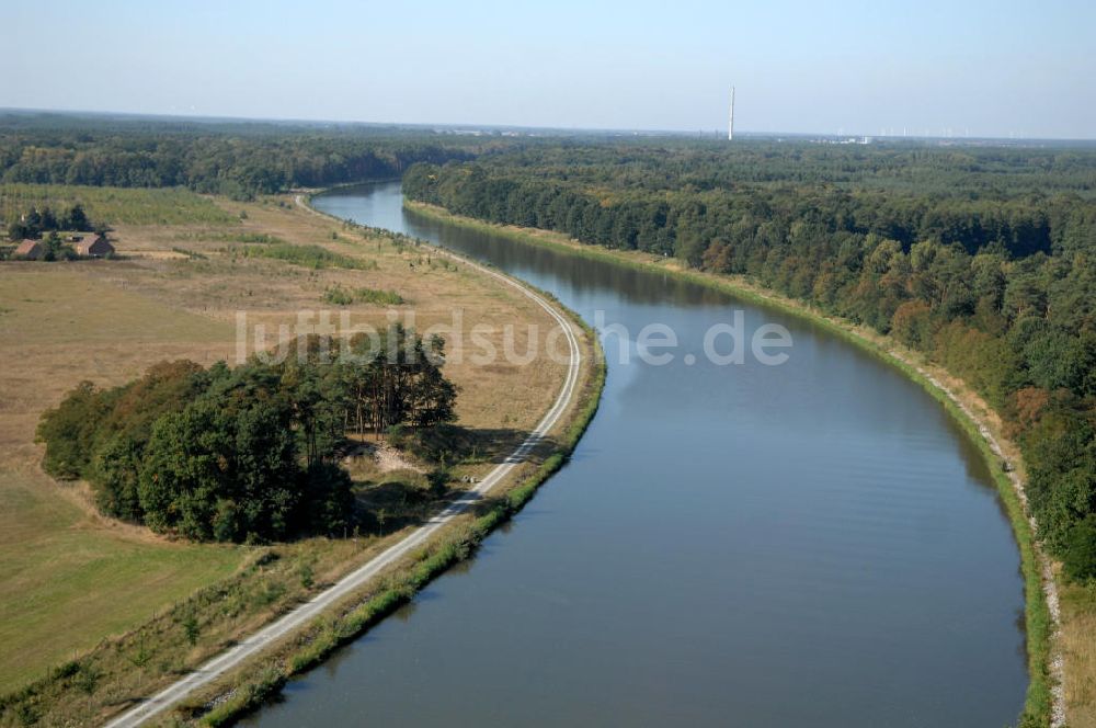 Luftbild Kade - Flussverlauf des Elbe-Havel-Kanal zwischen Kade und Genthin