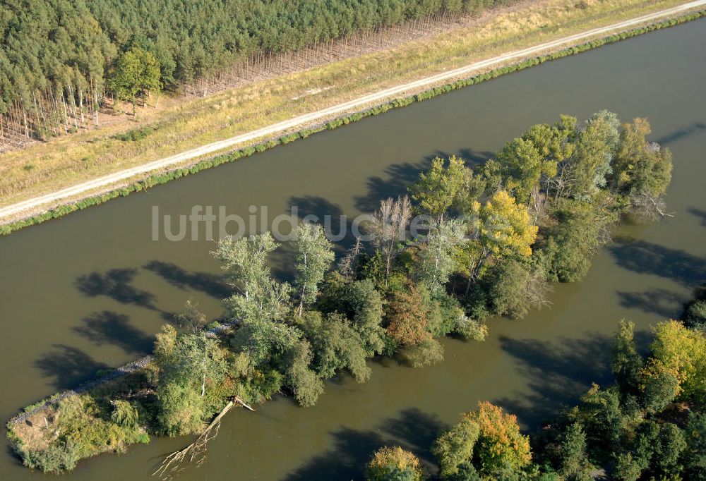 Luftbild Wusterwitz - Flussverlauf des Elbe-Havel-Kanal zwischen Wusterwitz und Kade