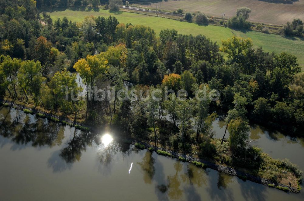 Wusterwitz aus der Vogelperspektive: Flussverlauf des Elbe-Havel-Kanal zwischen Wusterwitz und Kade